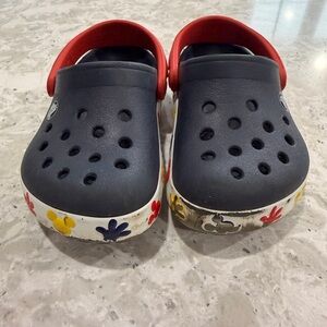 Kids Navy and Red Mickey crocs